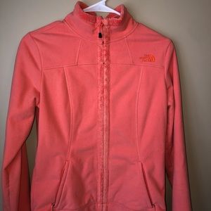Coral North Face Full-zip Jacket